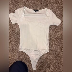 Lulu's White Bodysuit One Piece Classic Design